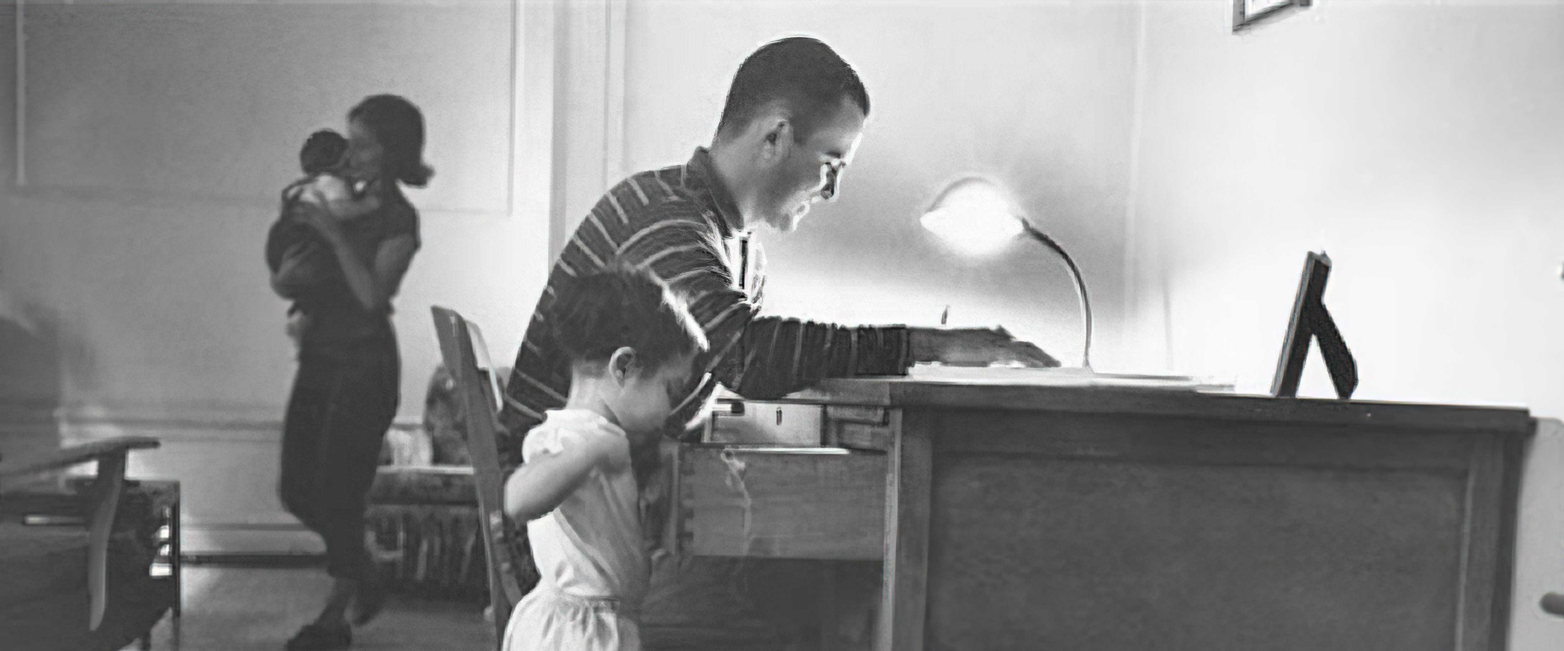 Eugene F. Fama at desk