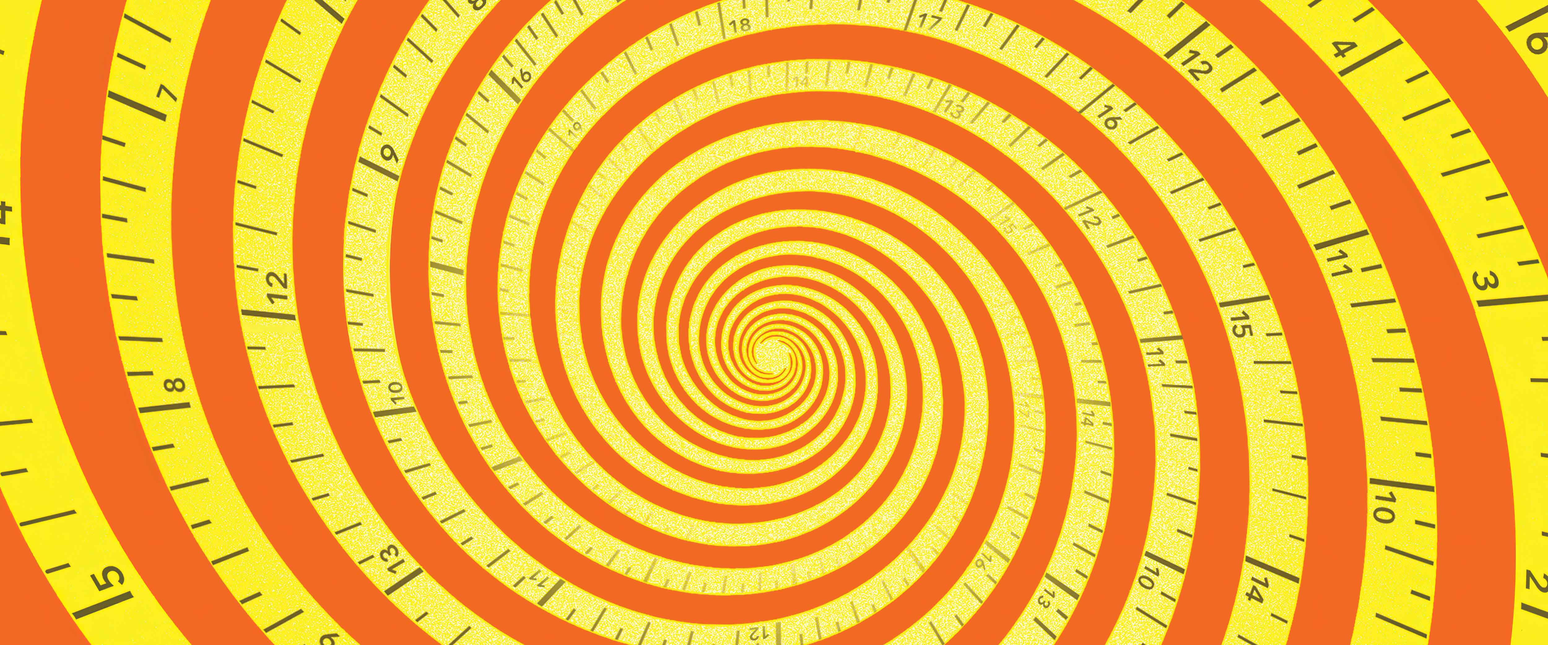 Spiraling measuring tape