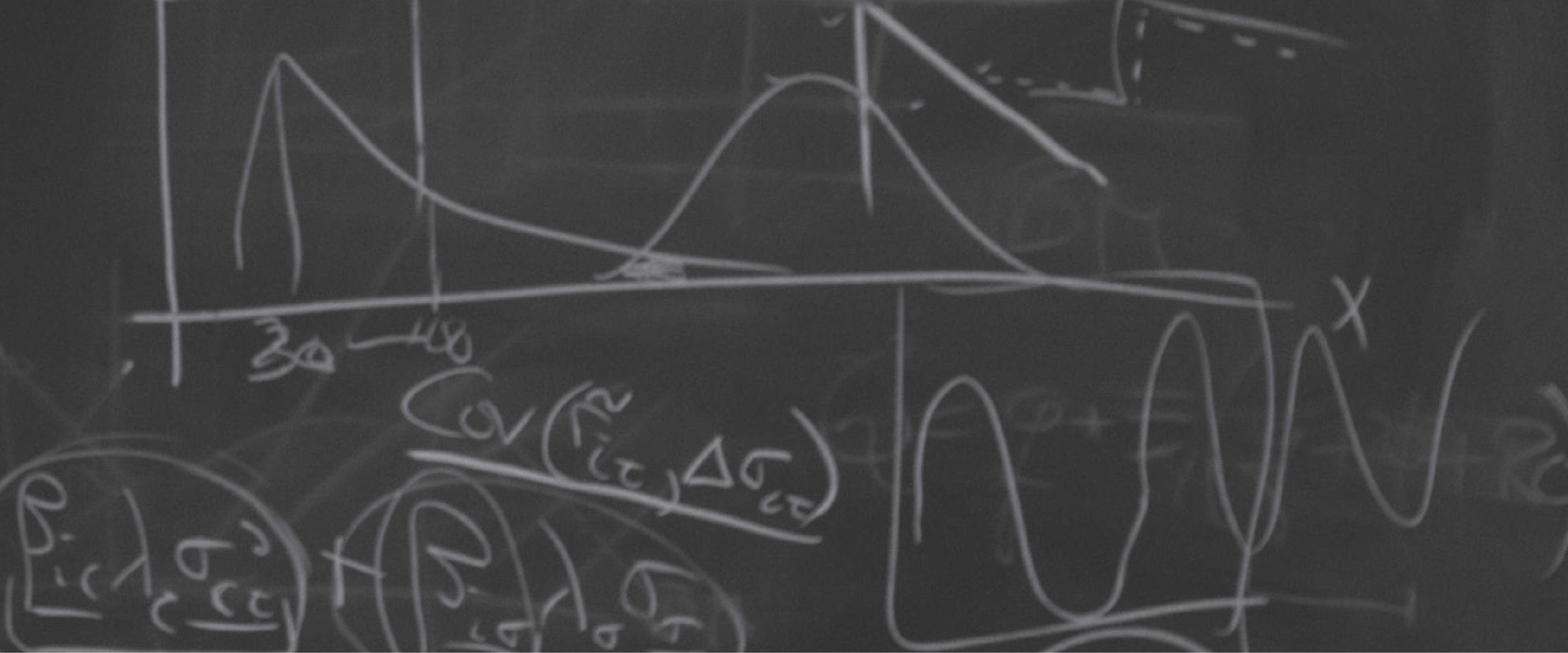 Chalkboard with formulas