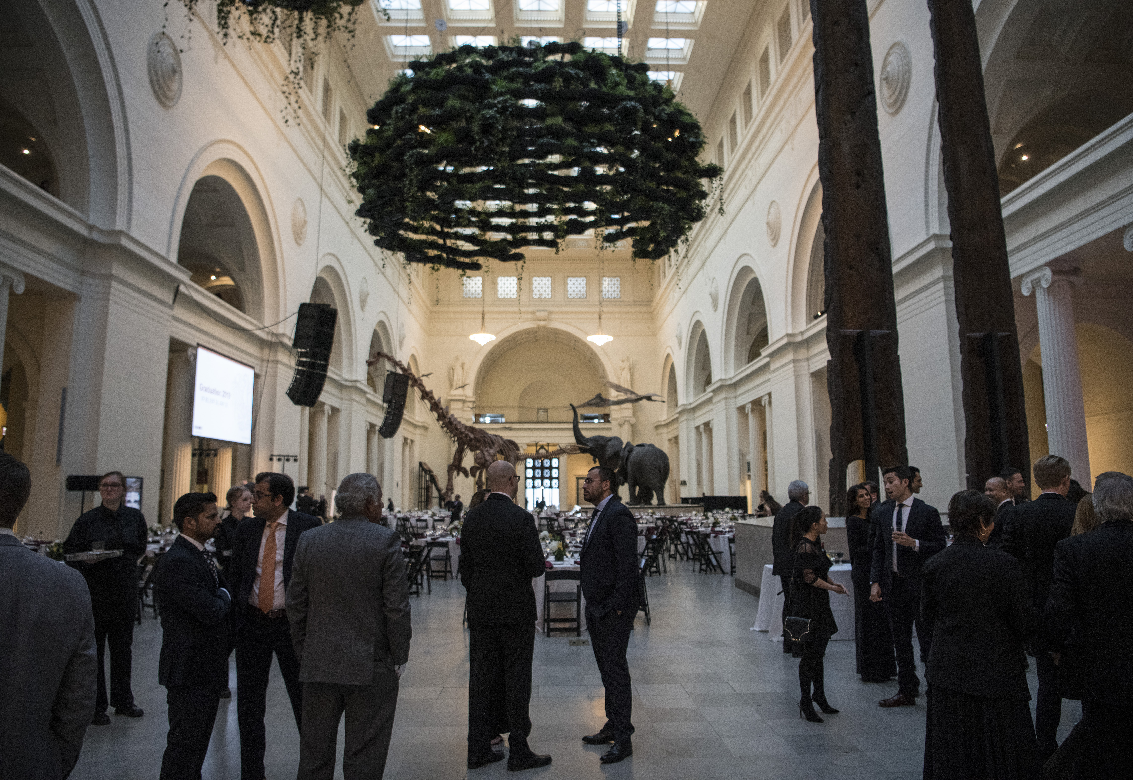 Group gathered in Field Muesuem for the Executive MBA ball