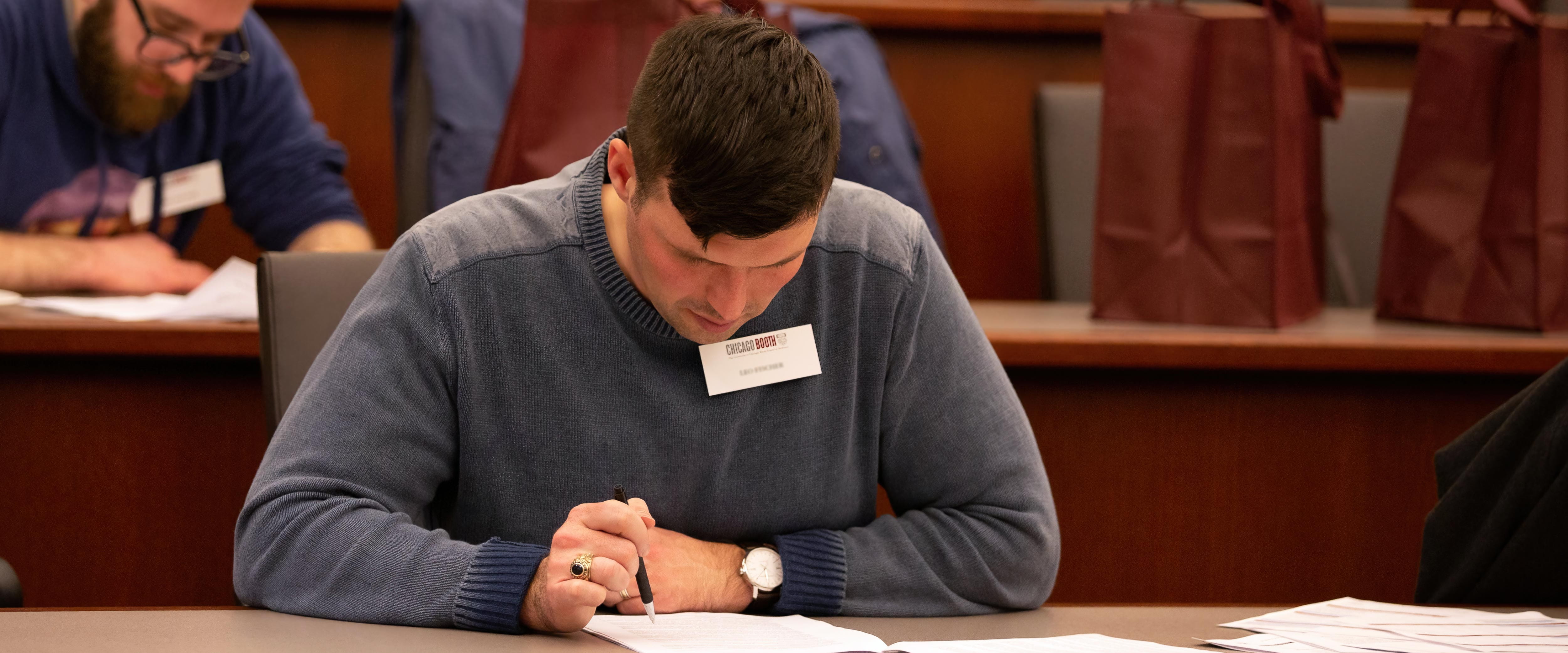 Evening and weekend students working during a Launch event