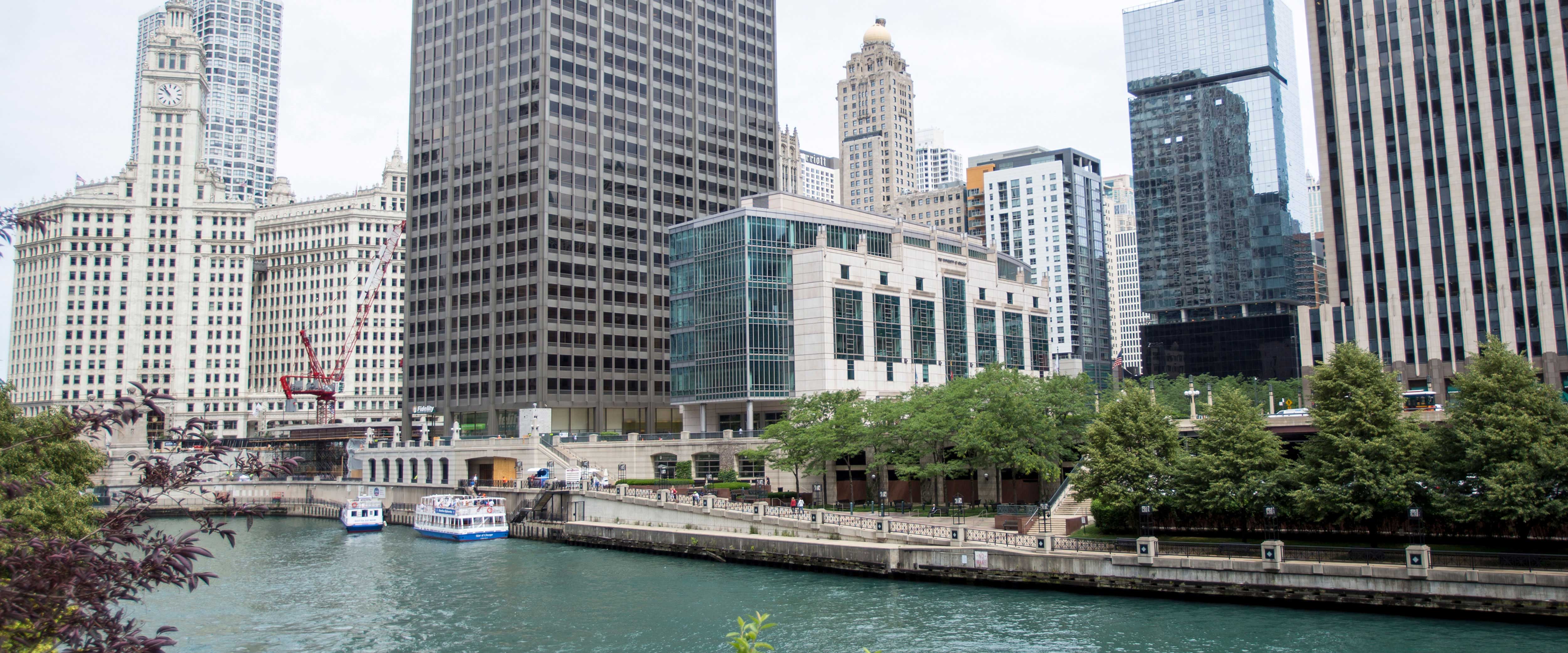 River view of Gleacher Building
