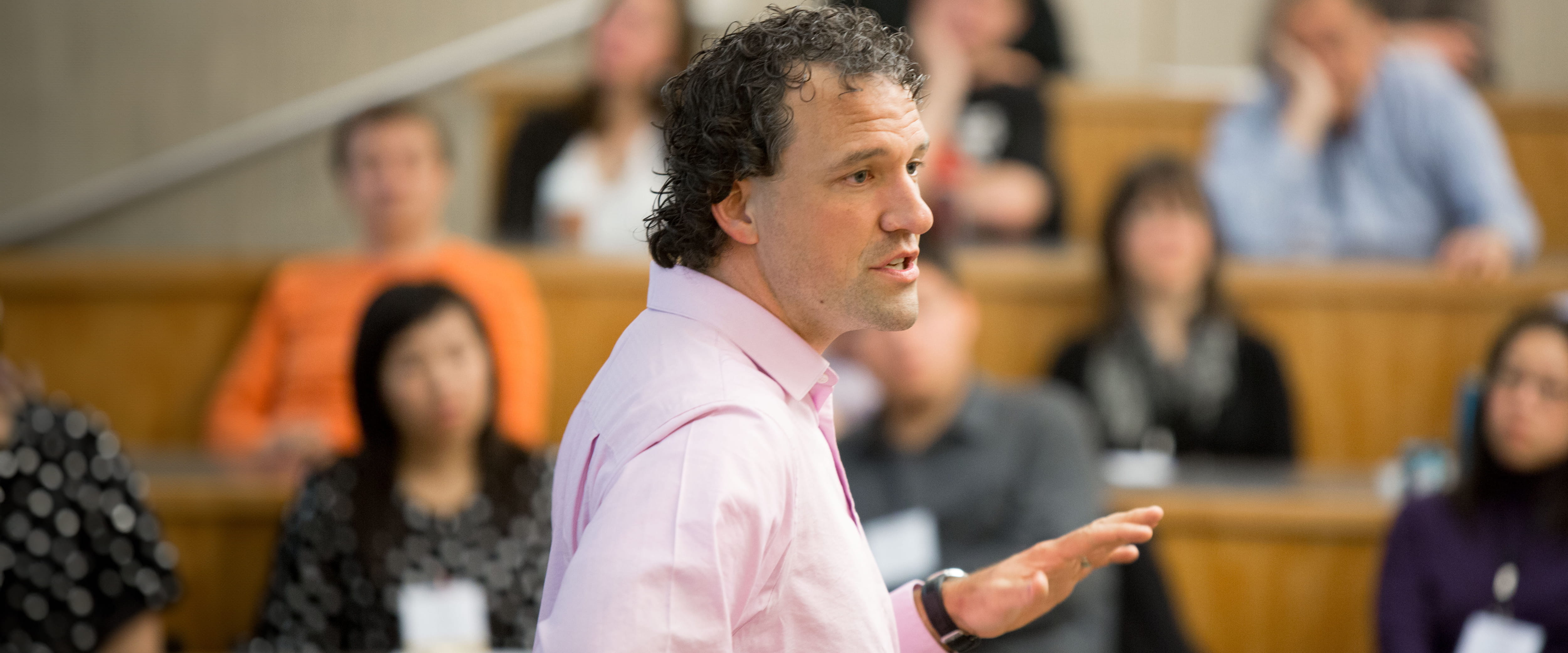 Nicholas Epley teaching in front of a class